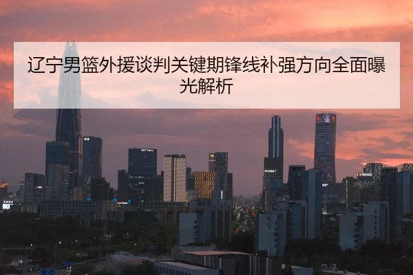 辽宁男篮外援谈判关键期锋线补强方向全面曝光解析